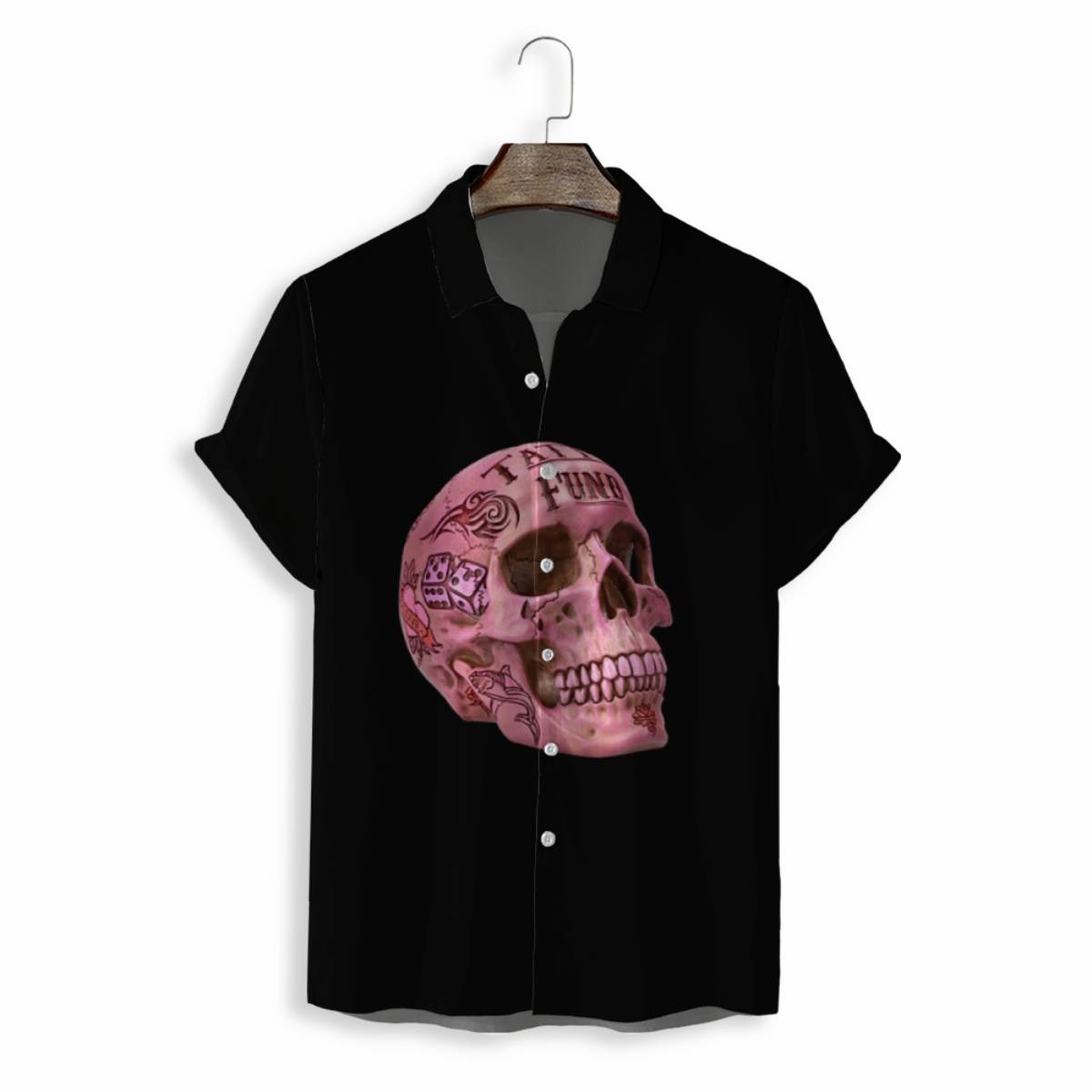 Men Shirts Casual Short Sleeve with Print