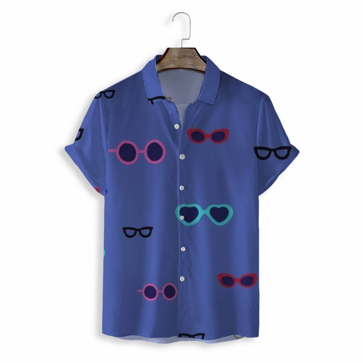 Men Shirts Casual Short Sleeve with Print