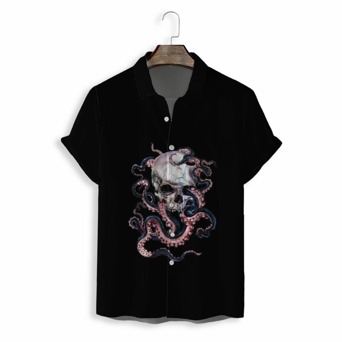 Men Shirts Casual Short Sleeve with Print