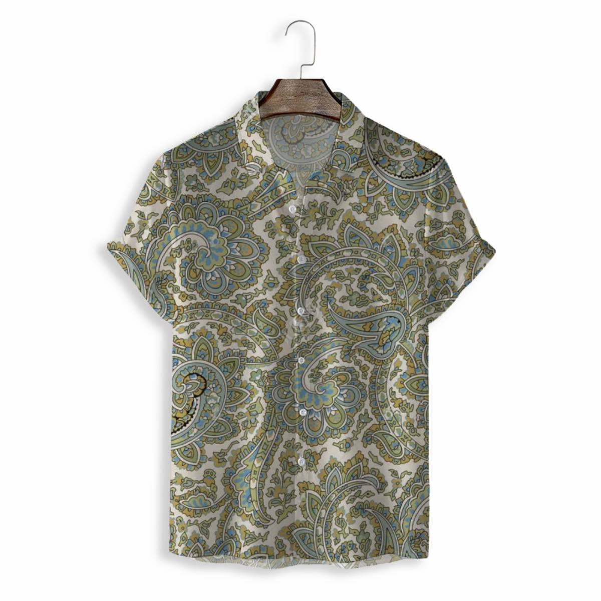 Men Shirts Casual Short Sleeve with Print