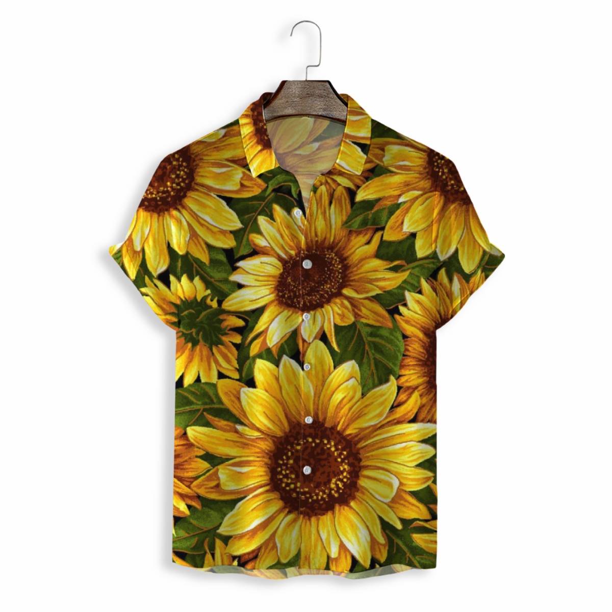 Men Shirts Casual Short Sleeve with Print