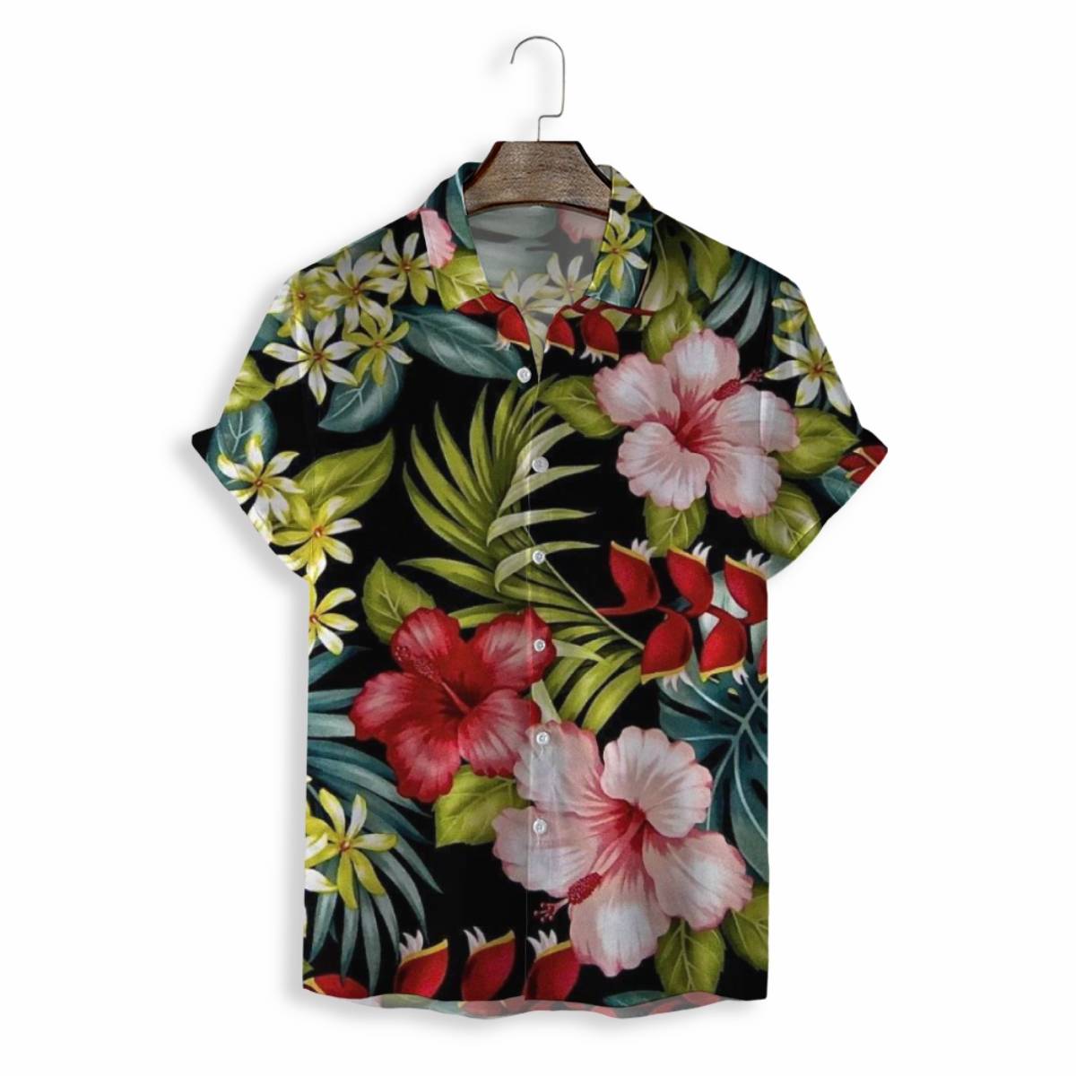 Men Shirts Casual Short Sleeve with Print