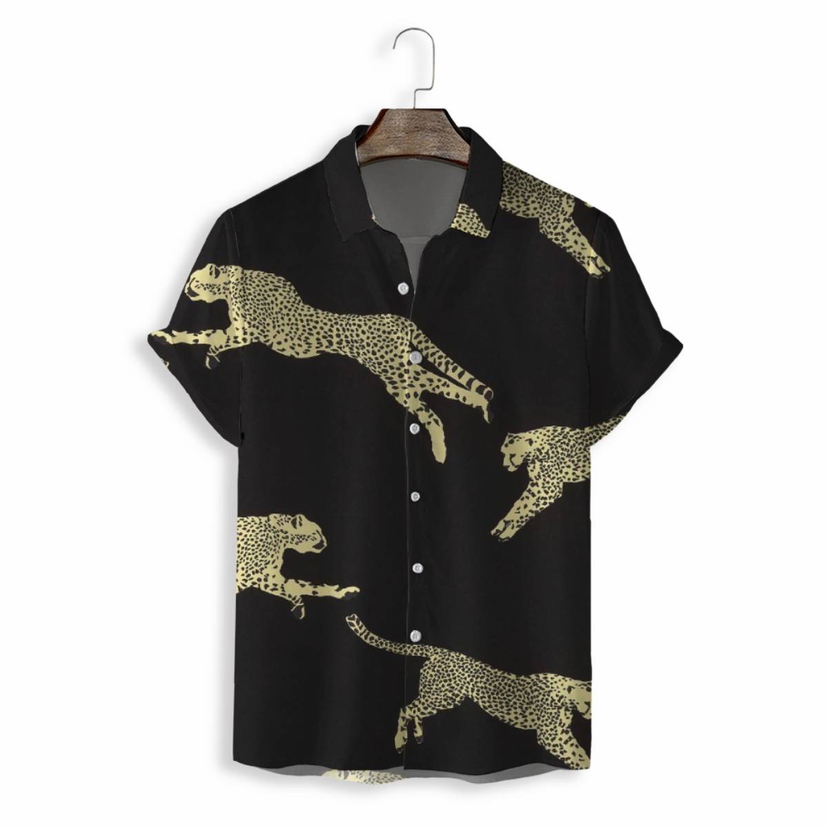 Men Shirts Casual Short Sleeve with Print