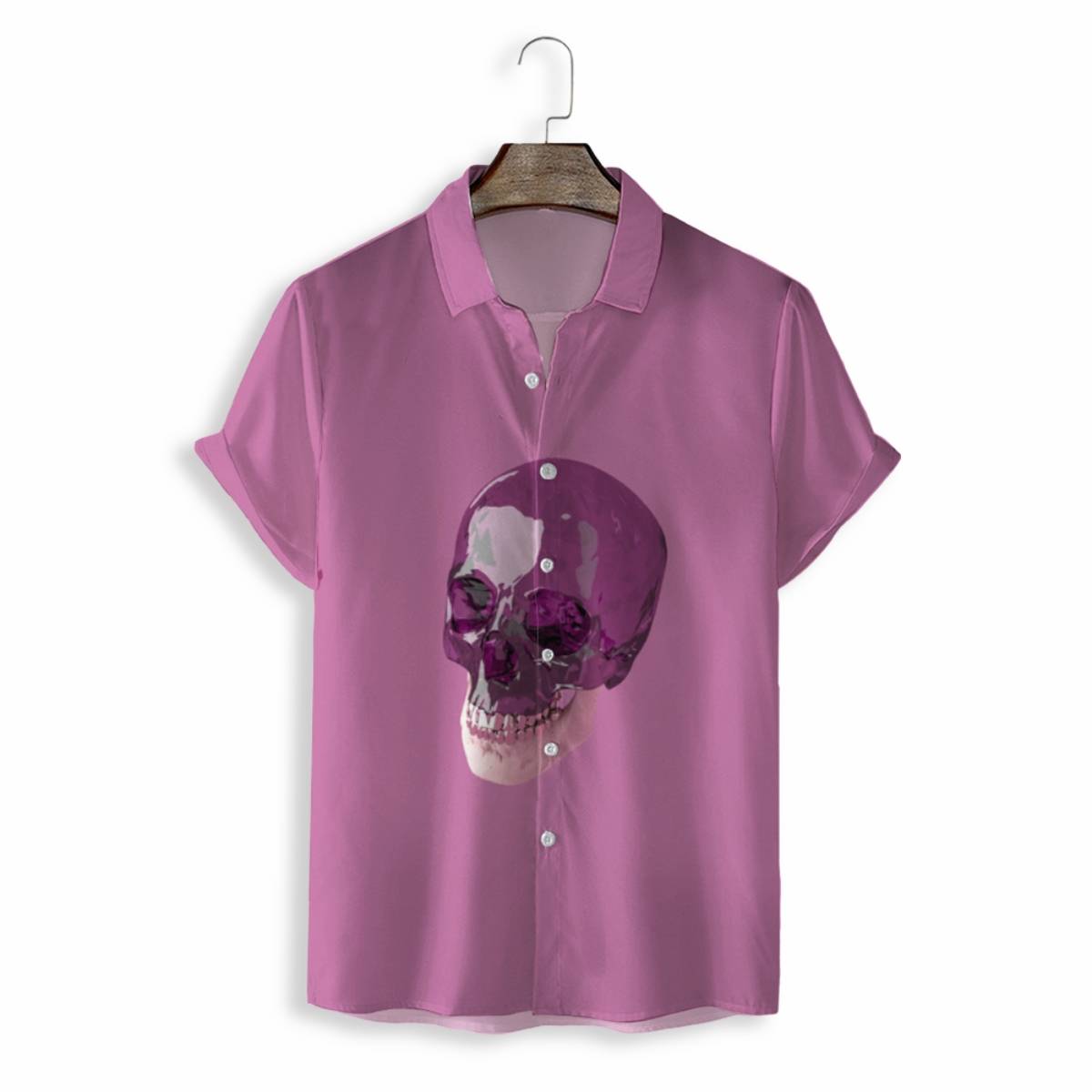 Men Shirts Casual Short Sleeve with Print