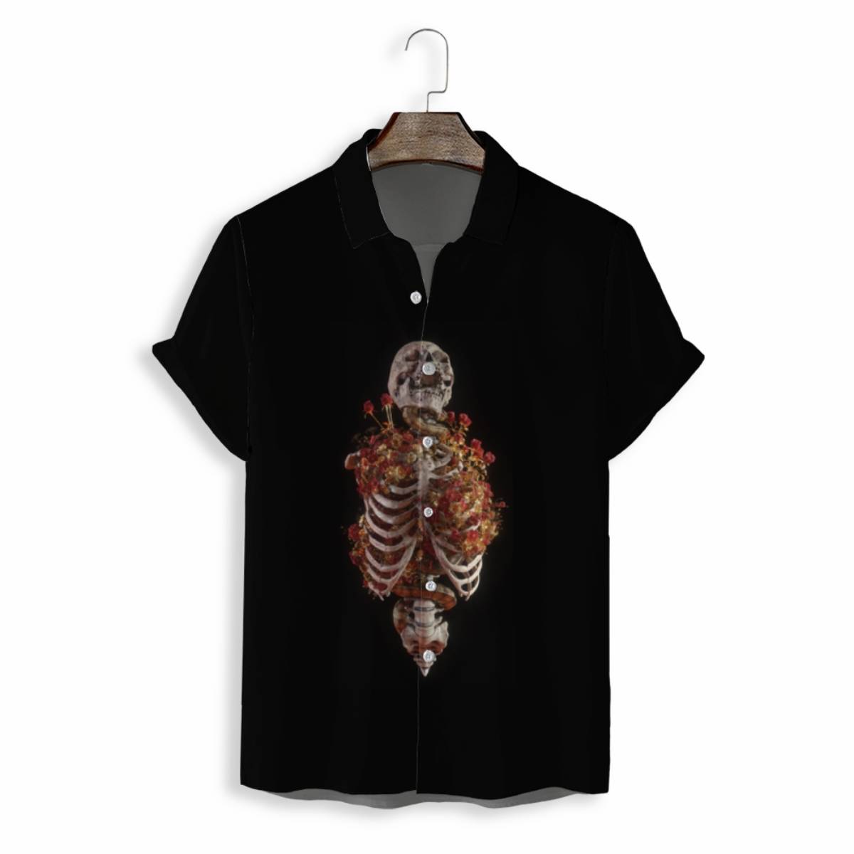 Men Shirts Casual Short Sleeve with Print