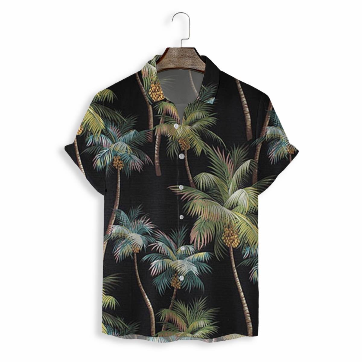 Men Shirts Casual Short Sleeve with Print