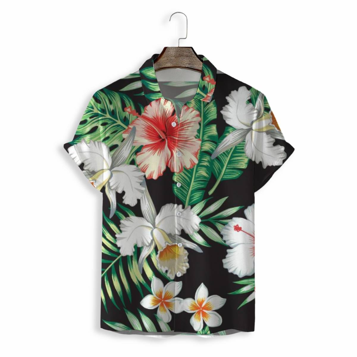 Men Shirts Casual Short Sleeve with Print