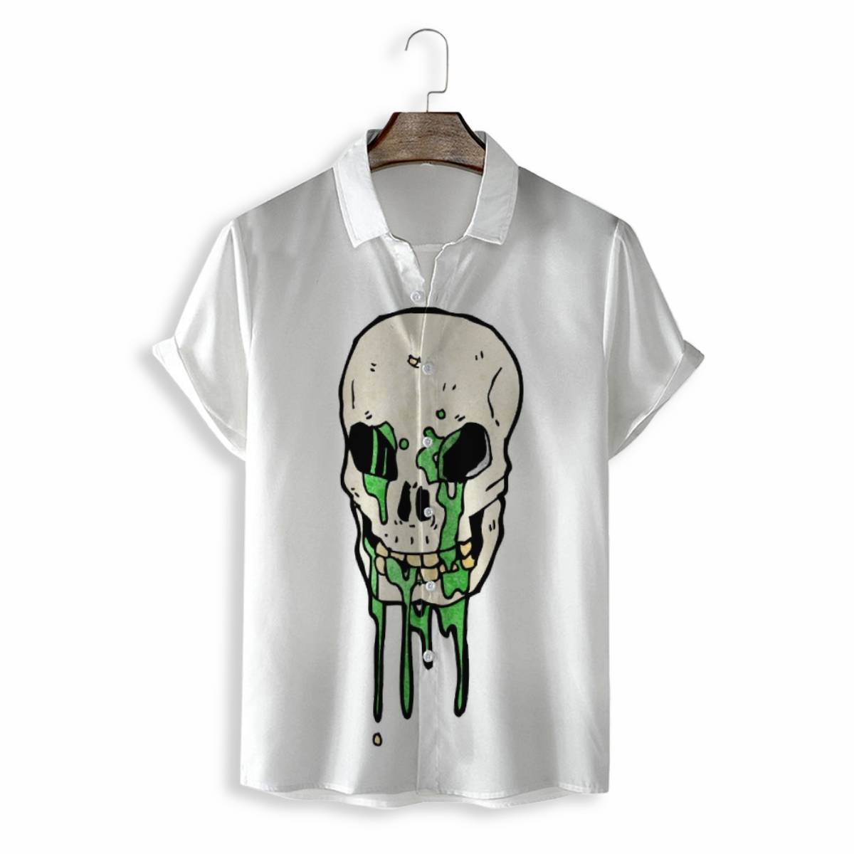 Men Shirts Casual Short Sleeve with Print