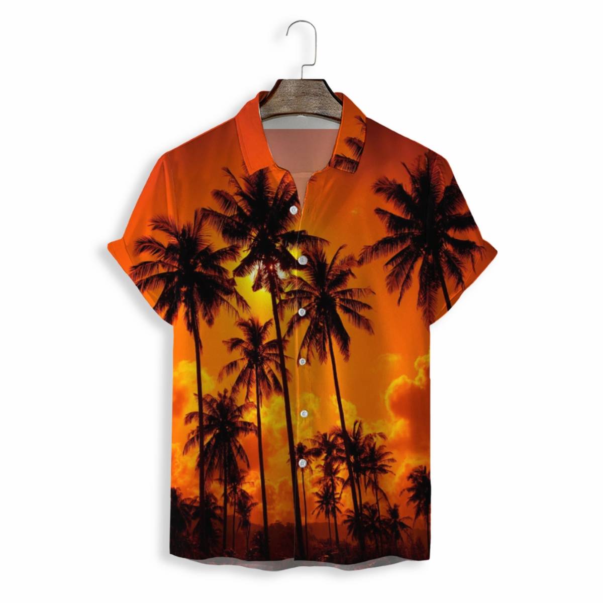 Men Shirts Casual Short Sleeve with Print