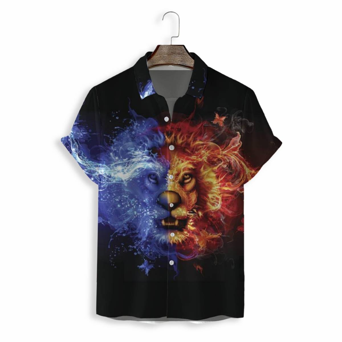 Men Shirts Casual Short Sleeve with Print