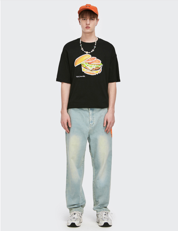 Reflective Hamburger Oversized Tee