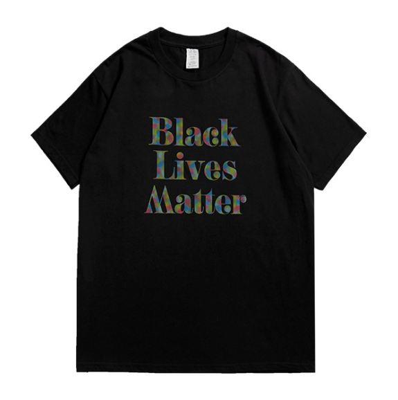 Reflective Letter Tee BLACK LIVES MATTER