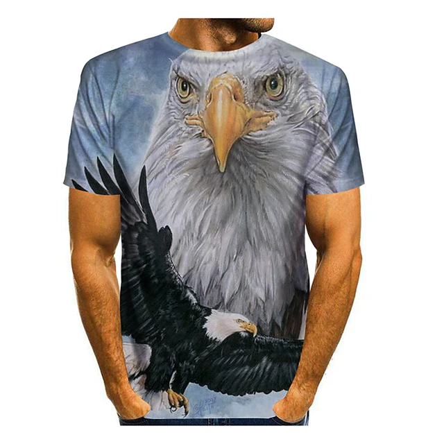 Men's Tee 3D Eagle Print Graphic 3D TEE