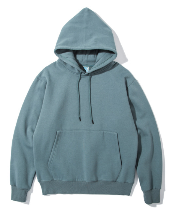 MEN All Season Overhead Regular Fit ROUND NECK Hoodie in Blue