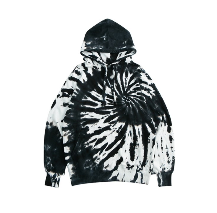 All Season Black Tie Dye Hoodie