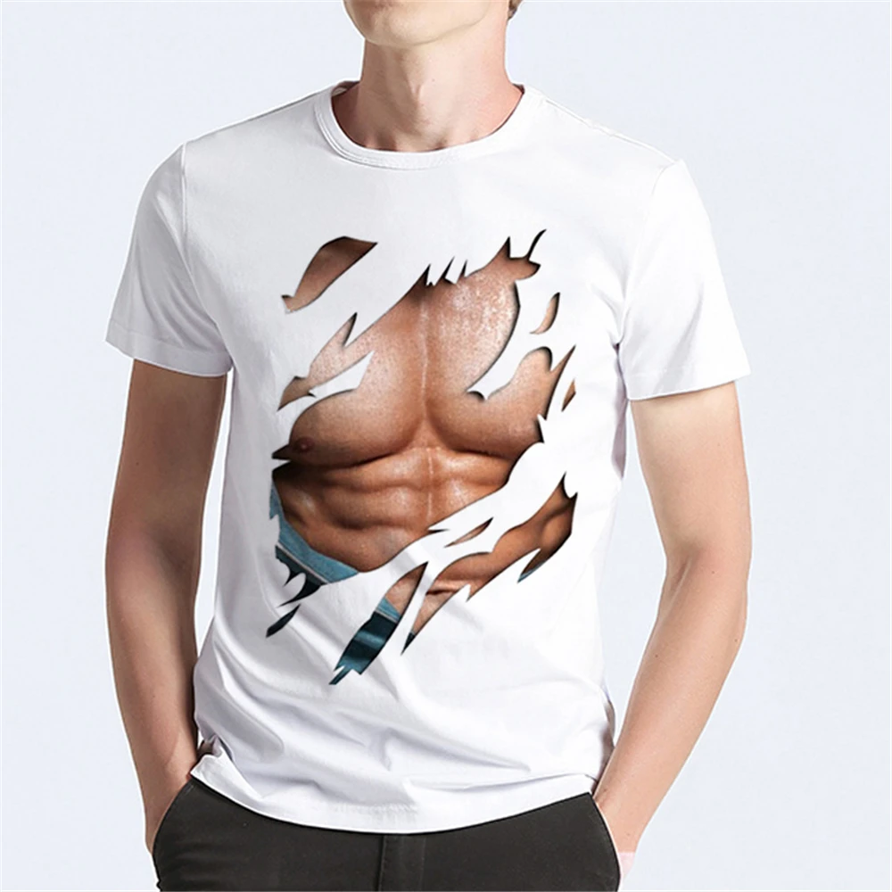 Men's Tee 3D Muscle Print Graphic 3D TEE