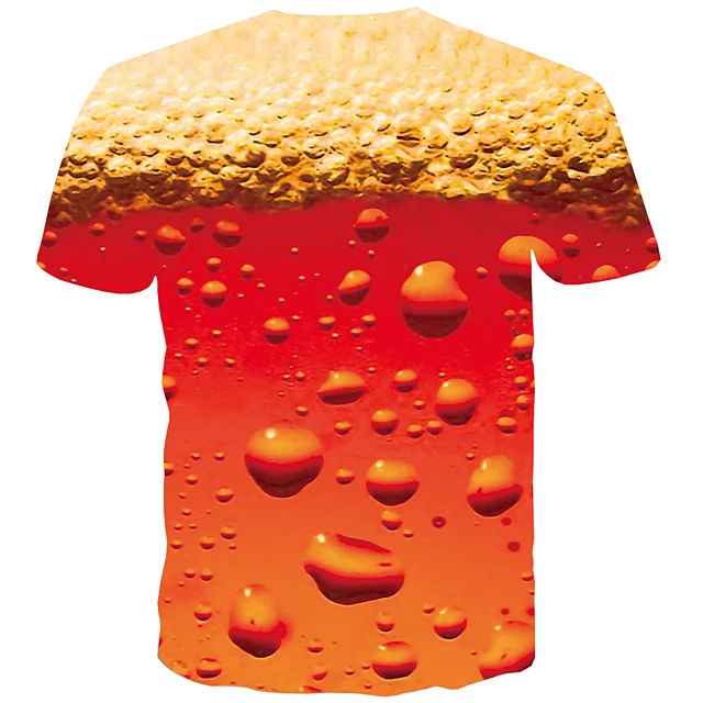 Men's Tee 3D Beer Print Graphic 3D TEE