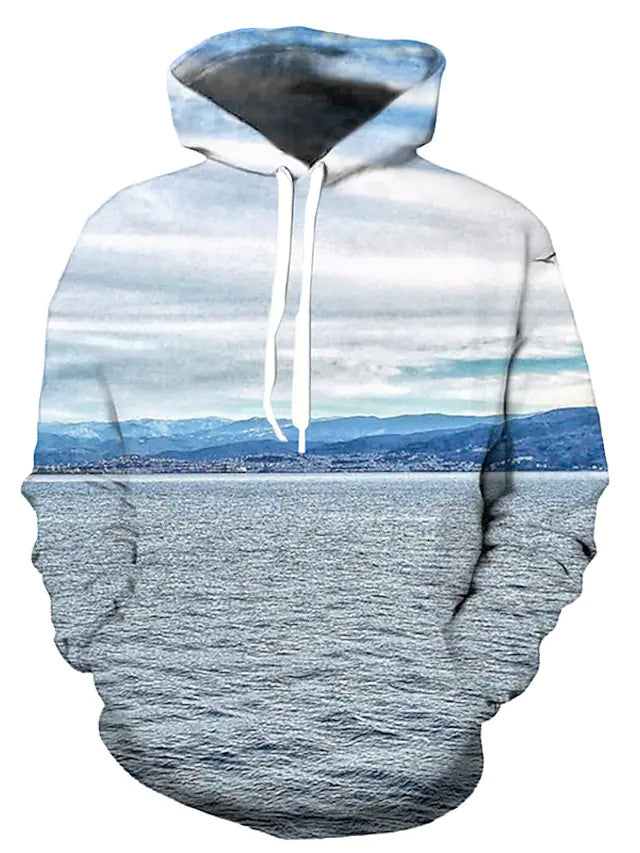 3D Print Hoodies with Scenery Print