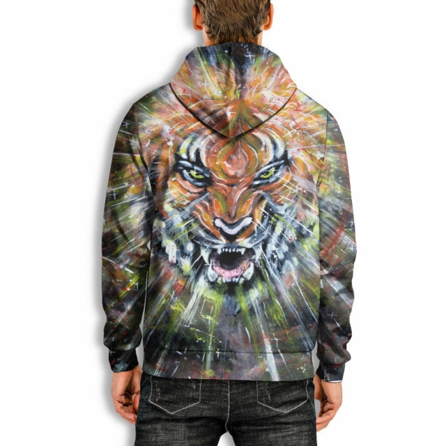 3D Printed Hoodies with Tiger Head