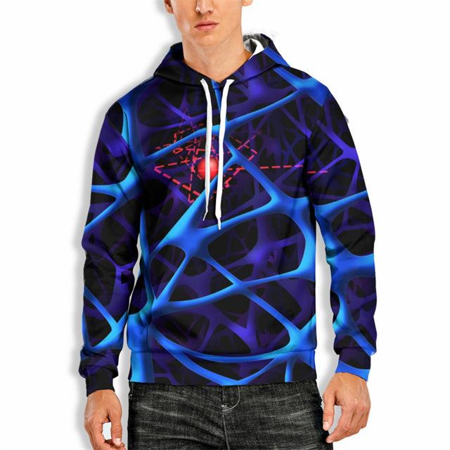 3D Print Hoodie with Geometric Print