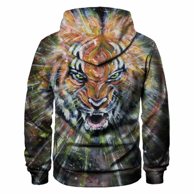 3D Printed Hoodies with Tiger Head