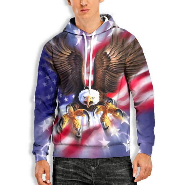 3D Print Hoodies with Eagle Print