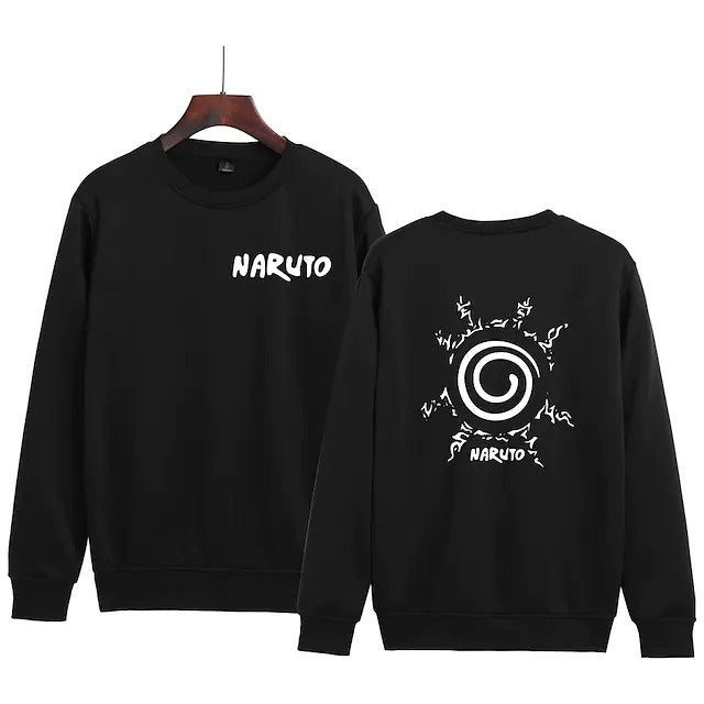 Graphic Printed Sweatshirt with Anime Logo