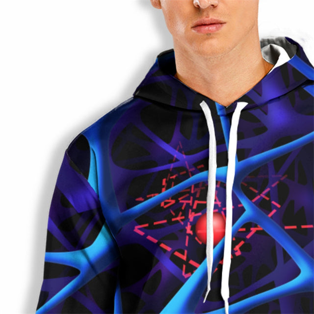 3D Print Hoodie with Geometric Print