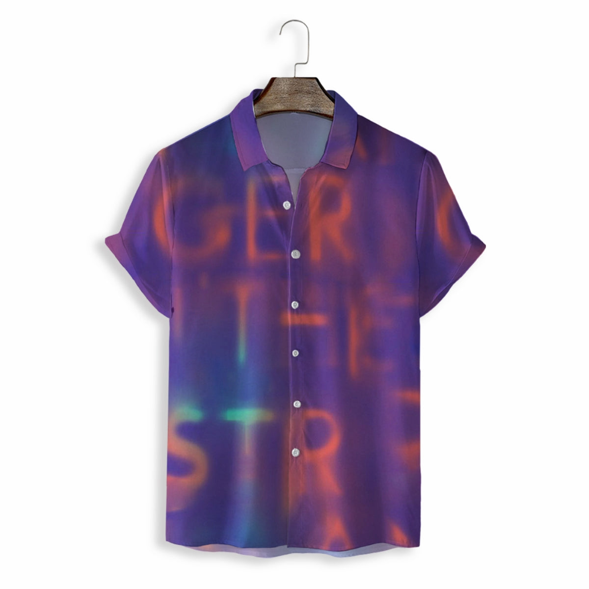 Men Shirts Casual Short Sleeve with Print