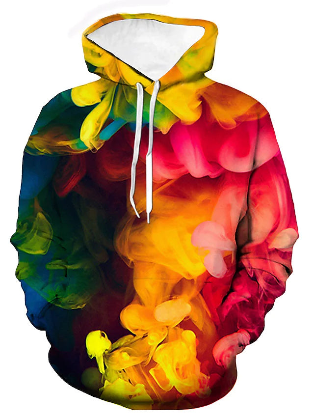 3D Print Hoodie with Rainbow Print