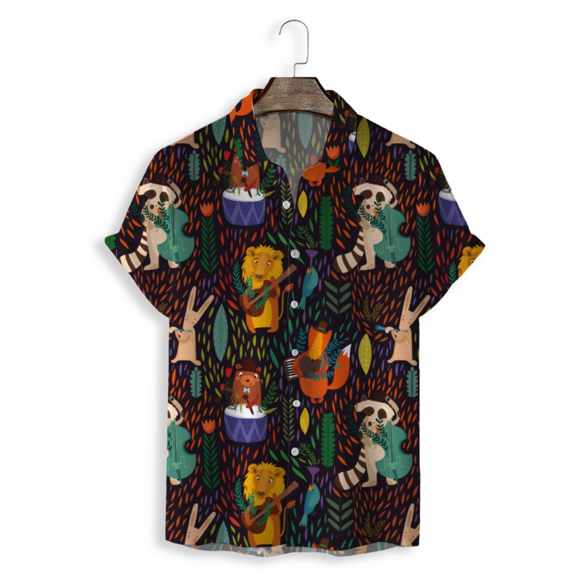 Men Shirts Casual Short Sleeve with Print