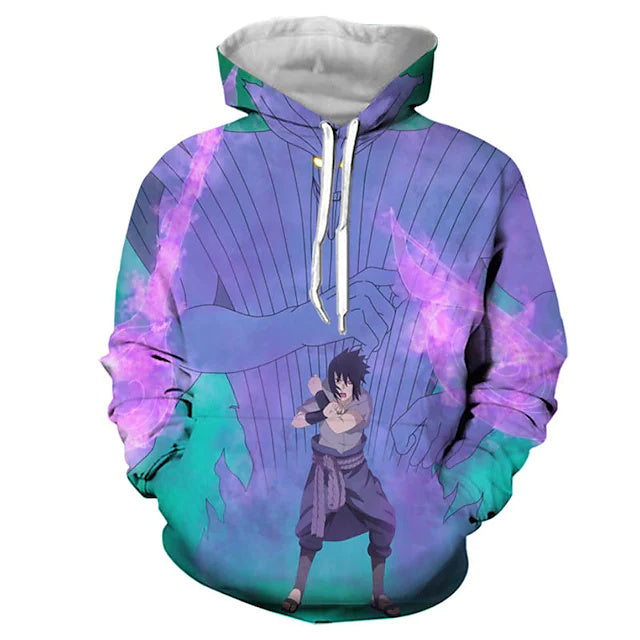 3D PRINT HOODIE WITH ANIME SERIES Print