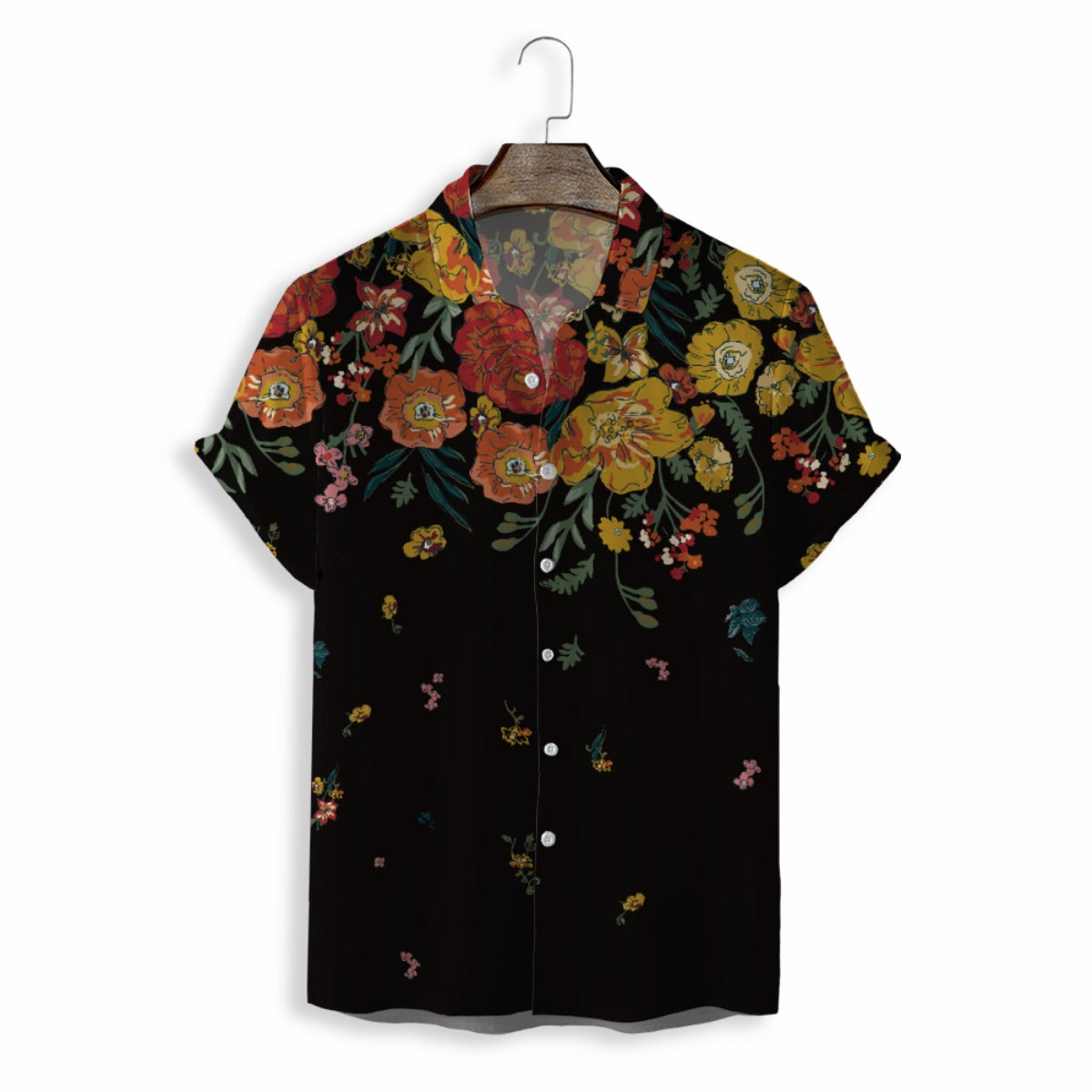 Men Shirts Casual Short Sleeve with Print