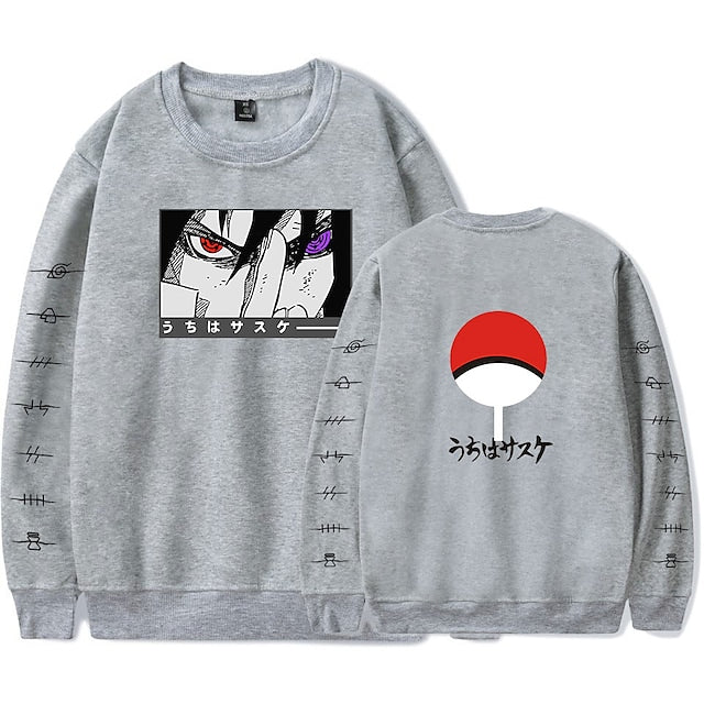 Graphic Printed Sweatshirt with Anime Motifs