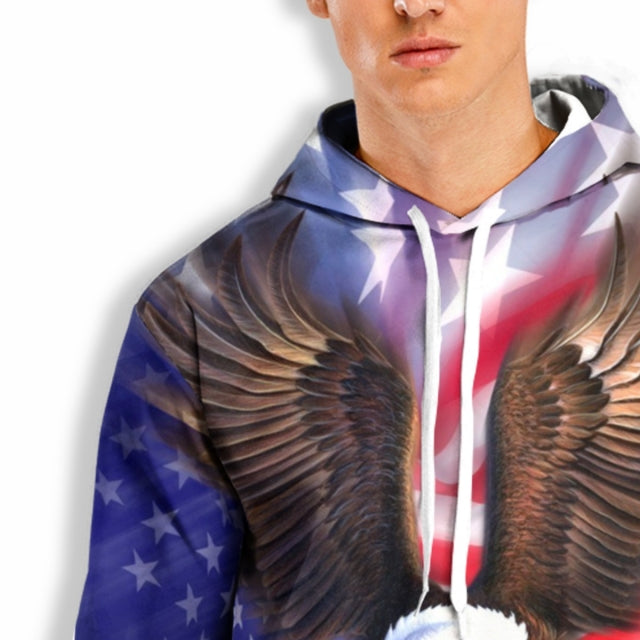 3D Print Hoodies with Eagle Print