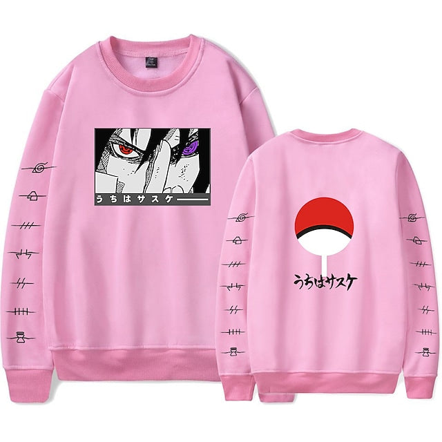 Graphic Printed Sweatshirt with Anime Motifs