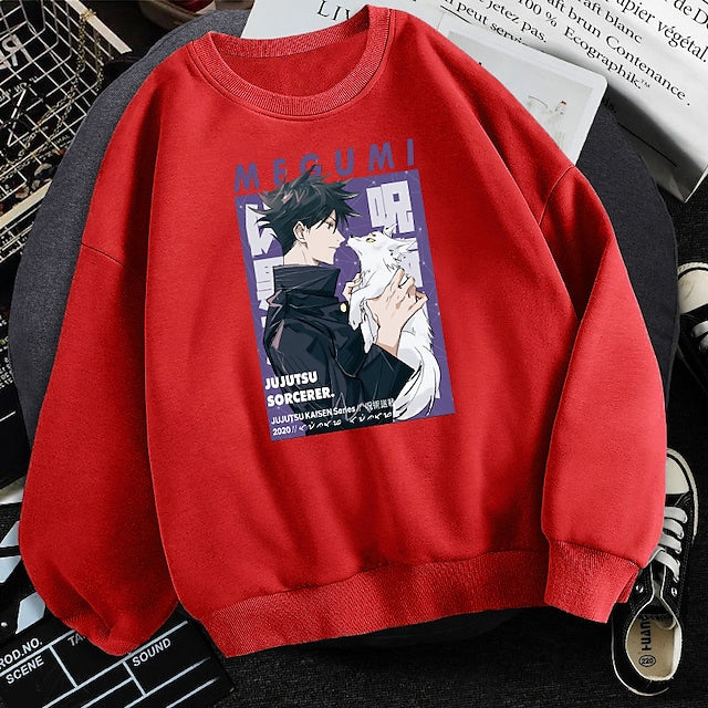 Graphic Printed Sweatshirt with Anime Logo