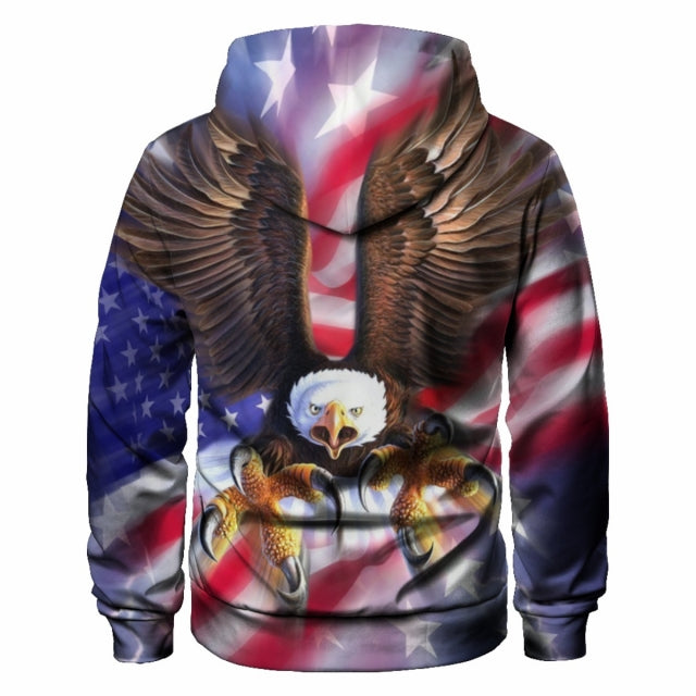 3D Print Hoodies with Eagle Print