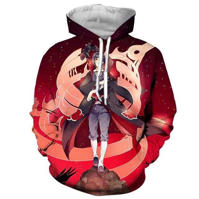 3D PRINT HOODIE WITH ANIME SERIES Print