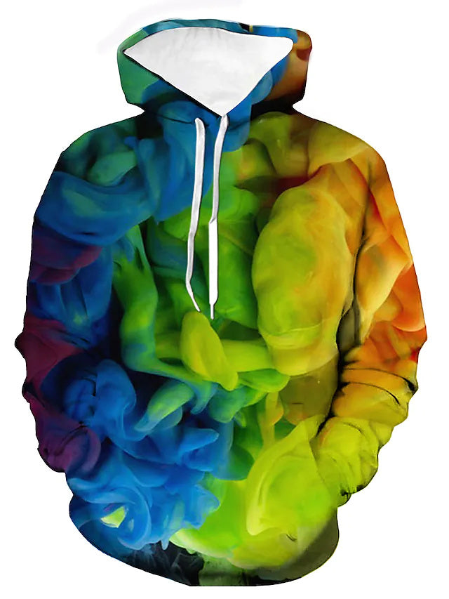 3D Print Hoodie with Rainbow Print