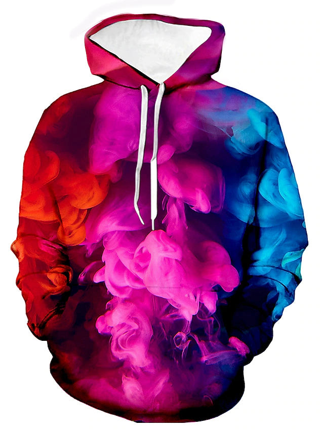 3D Print Hoodie with Rainbow Print