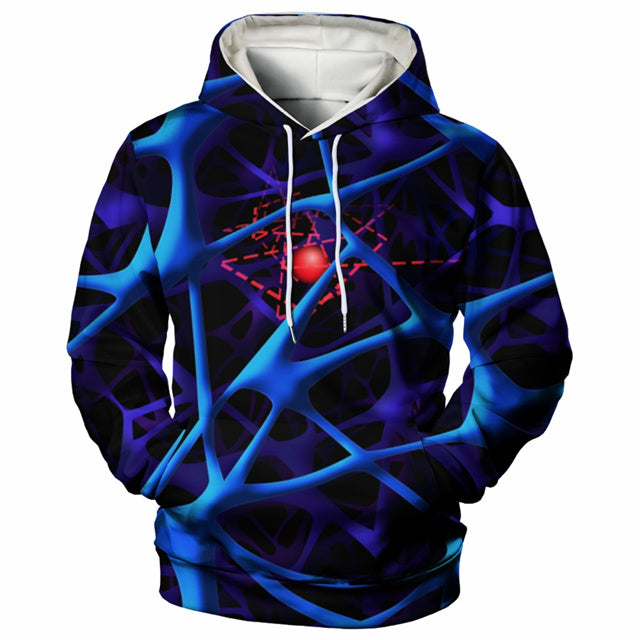 3D Print Hoodie with Geometric Print