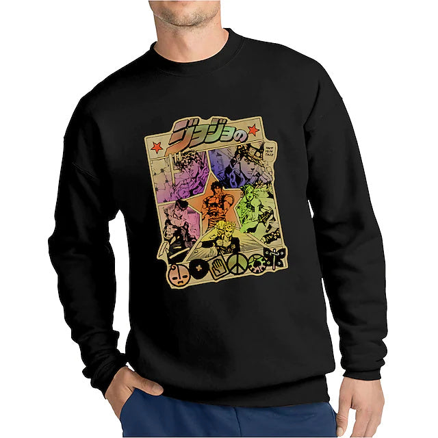 Graphic Printed Sweatshirt with Anime Logo