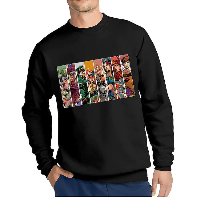 Graphic Printed Sweatshirt with Anime Logo