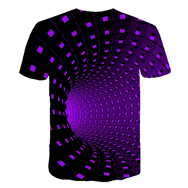 Men's Tee 3D Optical Illusion Print Graphic 3D TEE