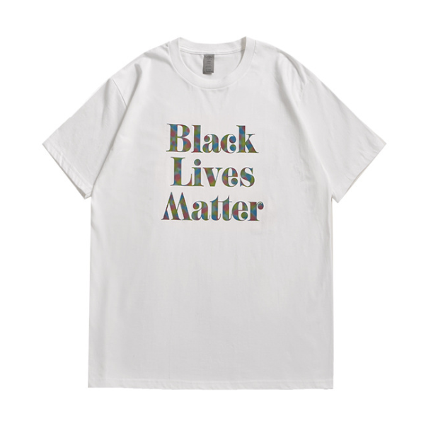 Reflective Letter Tee BLACK LIVES MATTER