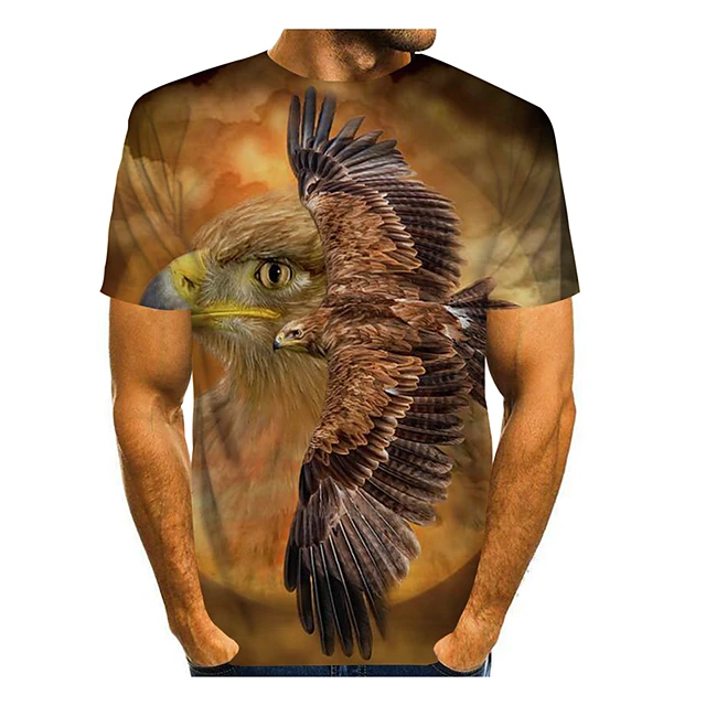 Men's Tee 3D Eagle Print Graphic 3D TEE